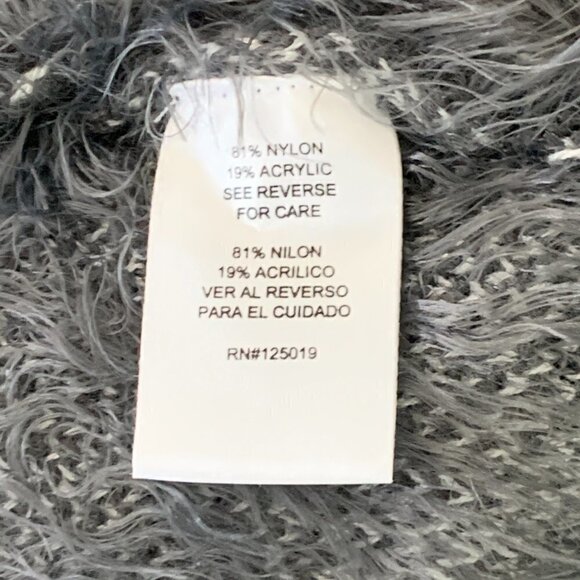 Joseph A Polka Dot Soft Fuzzy Crew Neck Pullover Sweater L Gray #206D - Picture 9 of 10